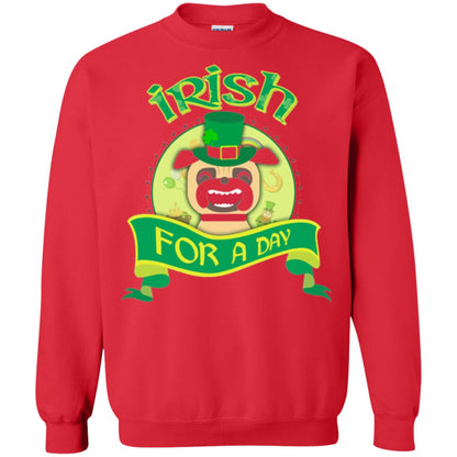 Saint Patrick_s Day T-shirt Amazing I_m Irish Pug Red