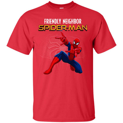 Friendly Neighbor Spider Man Movie Fan T-shirt Red