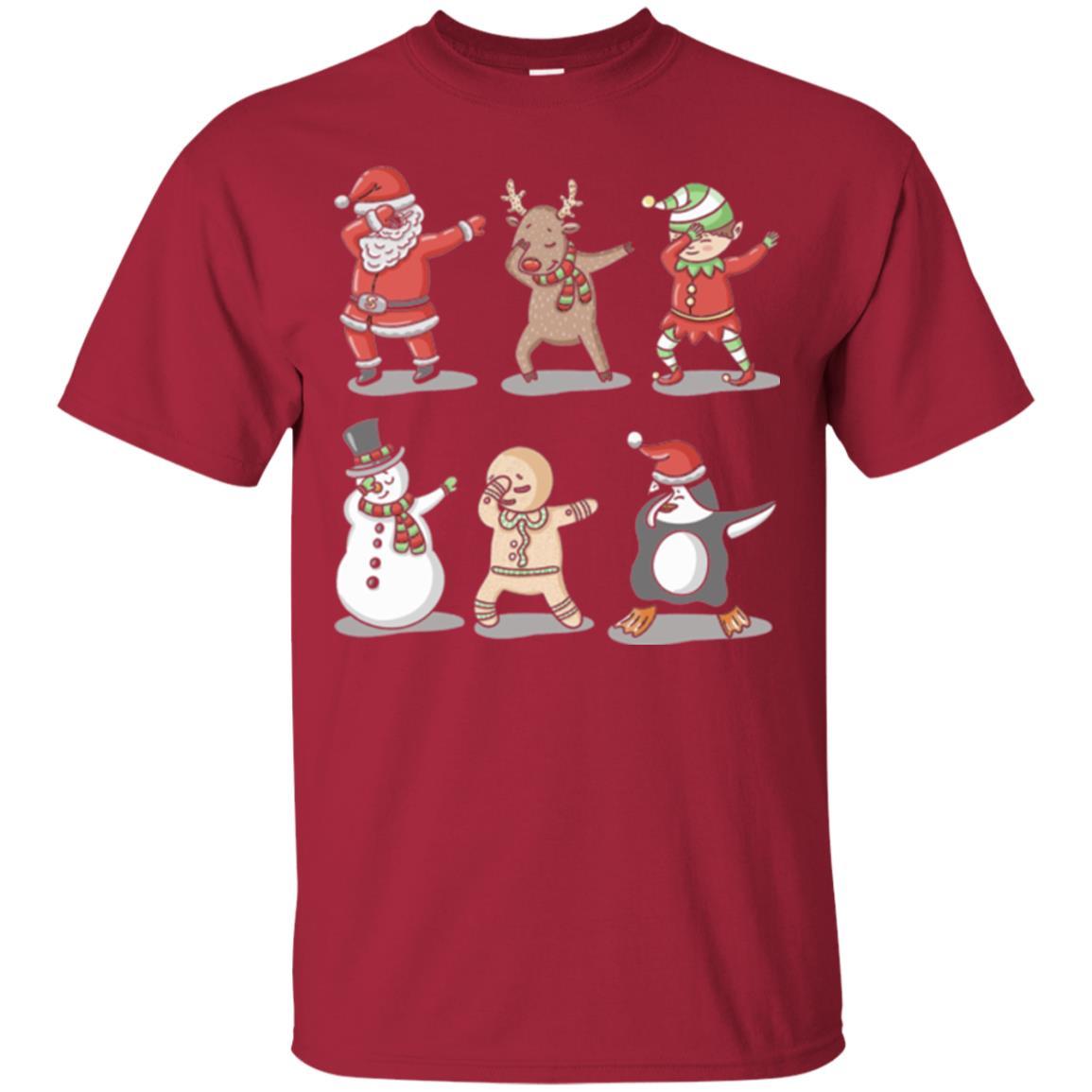 Christmas T-shirt Dabbing Santa Ugly Sweater Cardinal