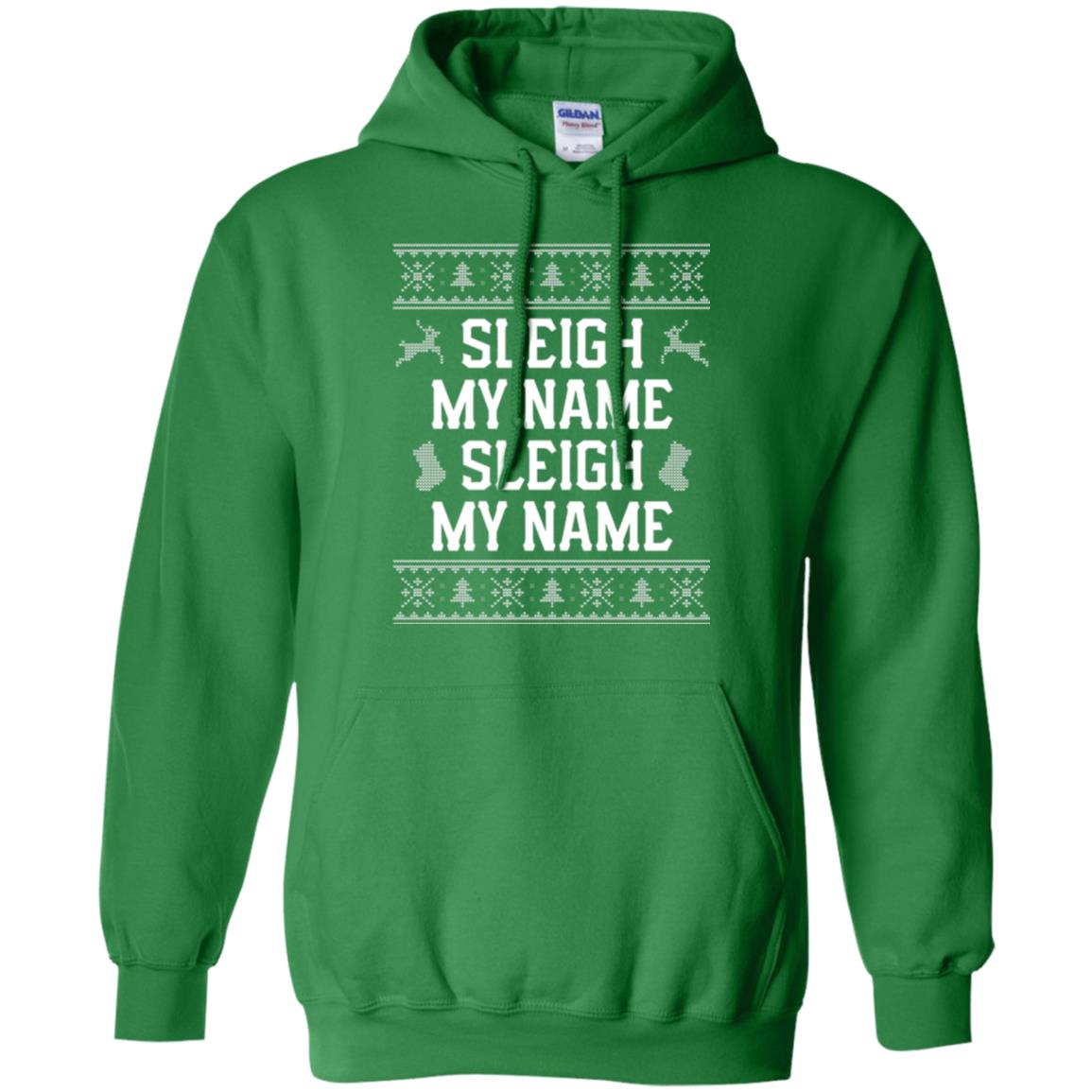 Christmas T-shirt Sleigh My Name Irish Green