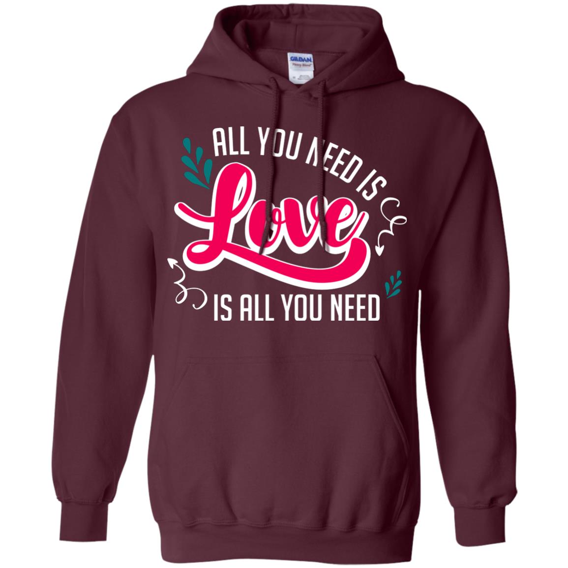 All You Need Is Love T-shirt Maroon