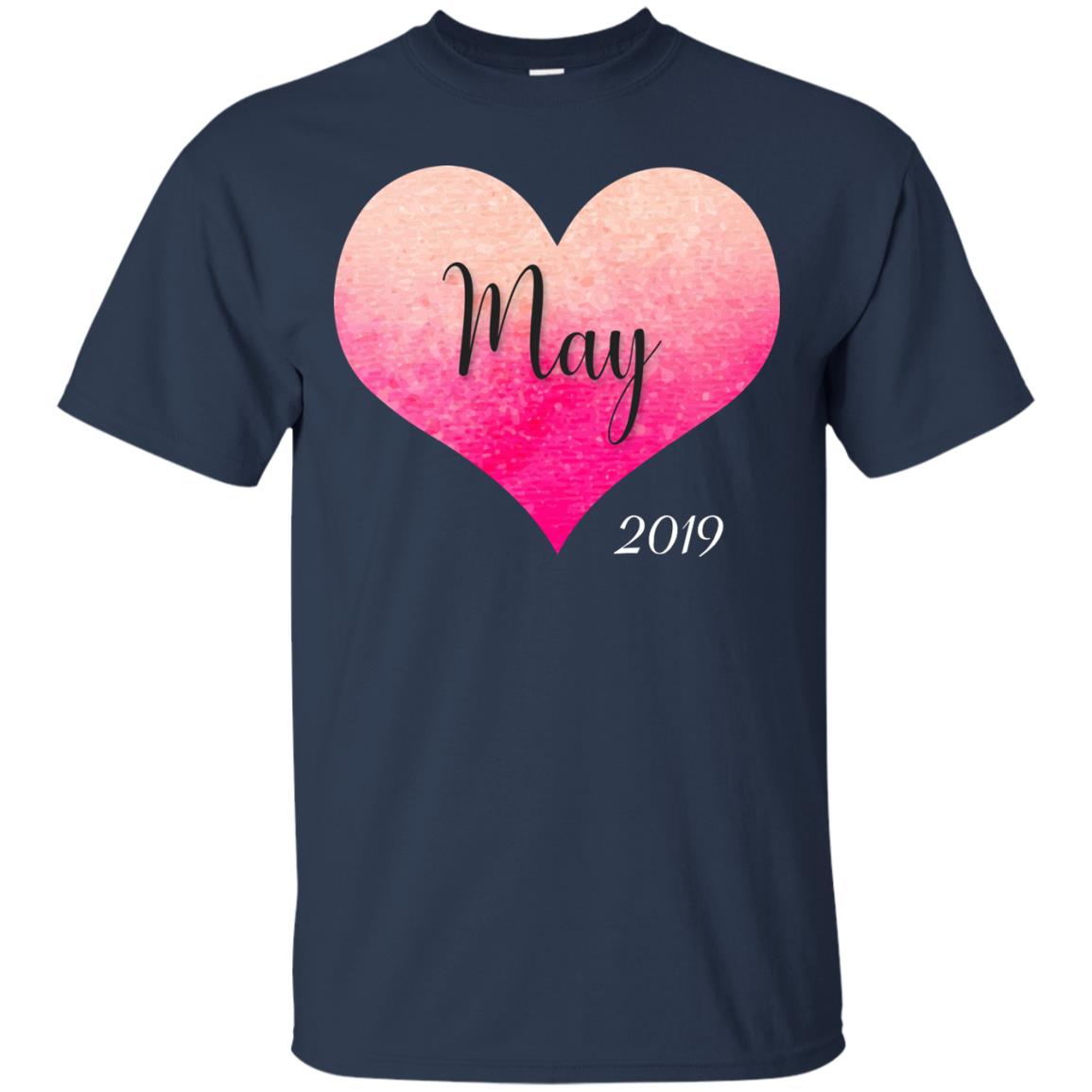 Pregnancy Reveal Announcement Party May 2019 Shirt Navy