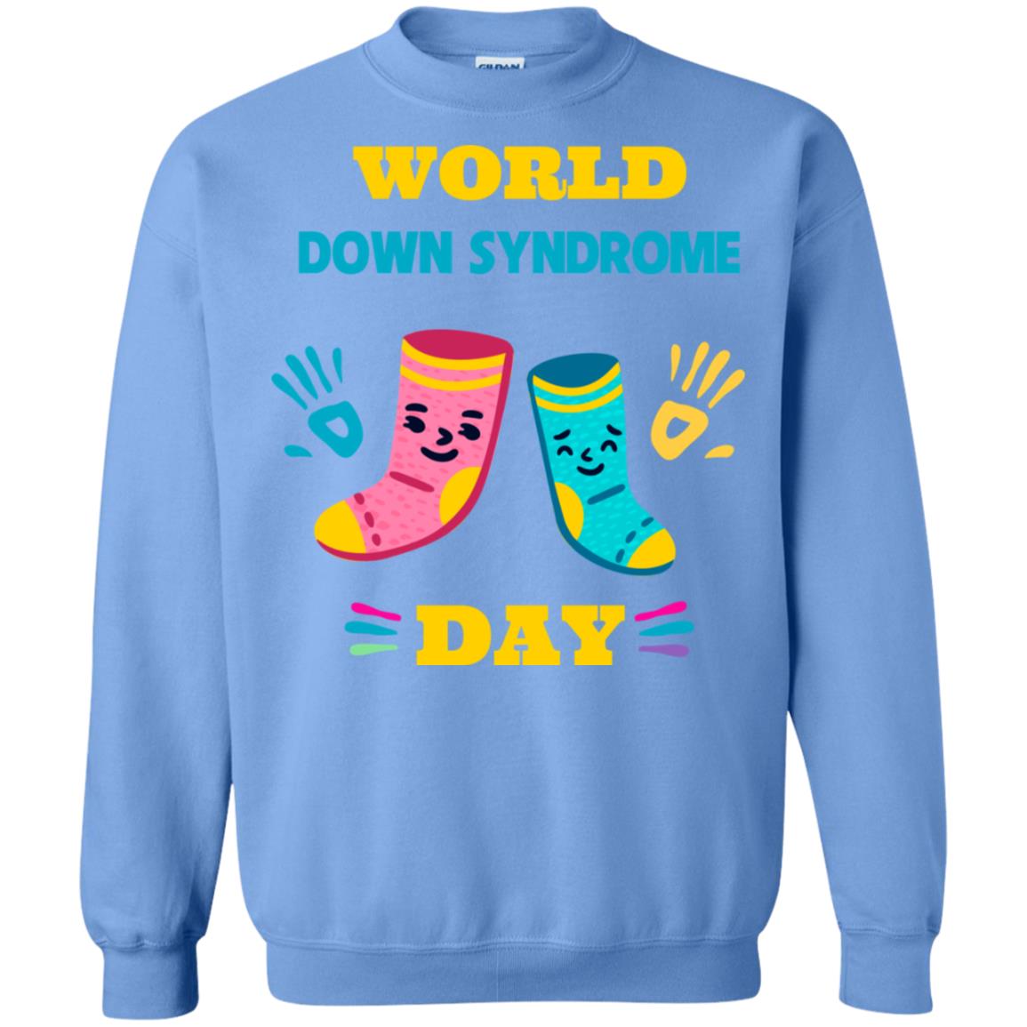 World Down Syndrome Day Hands And Stocks Shirt Carolina Blue