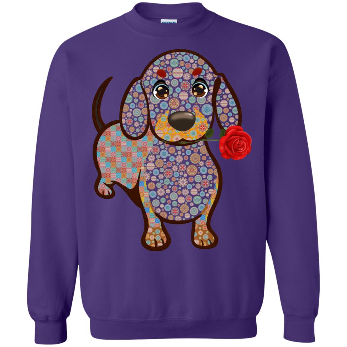 Dachshund Quilts Idea Gift Shirt For Mens Womens Purple