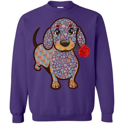 Dachshund Quilts Idea Gift Shirt For Mens Womens Purple