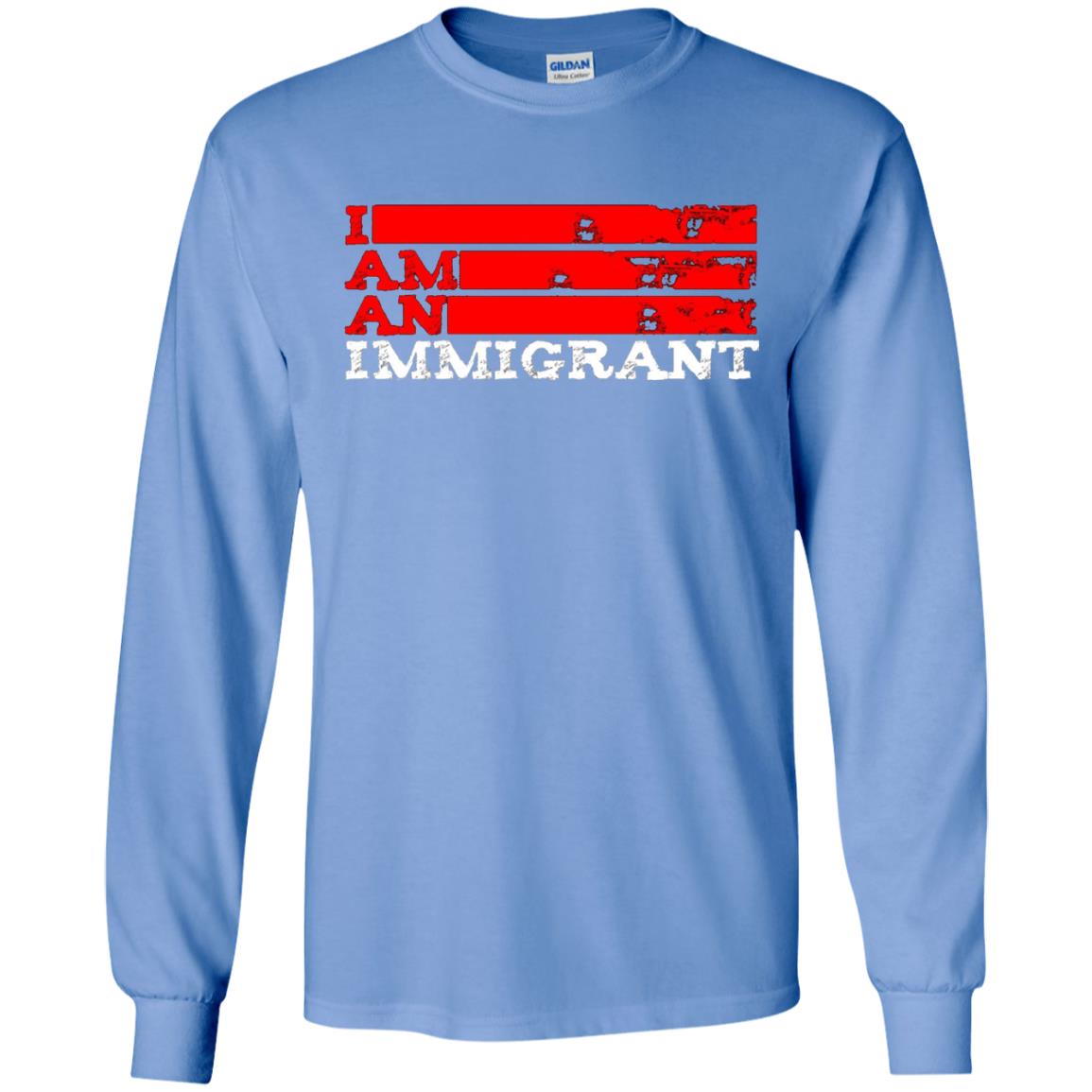 Anti Trump T-shirt Political Tee I Am An Immigrant Political Carolina Blue