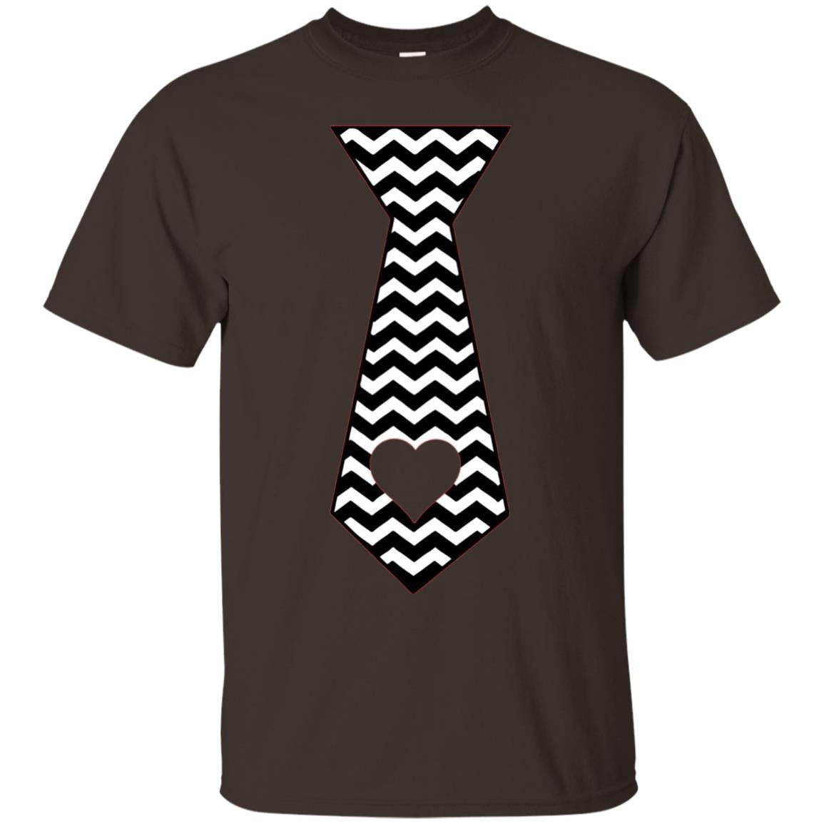 Valentines Day T-shirt Tie Heart Dark Chocolate