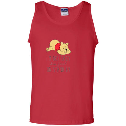 Cartoon T-shirt I'm Not Lazy I'm Just On Stand By Red