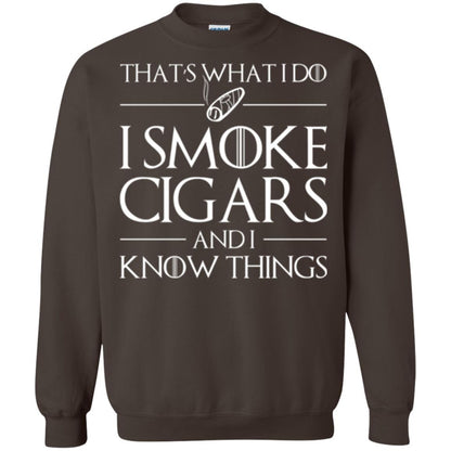 Cigars Lover T-shirt That _s What I Do I Smoke Cigars And I Know Things Dark Chocolate