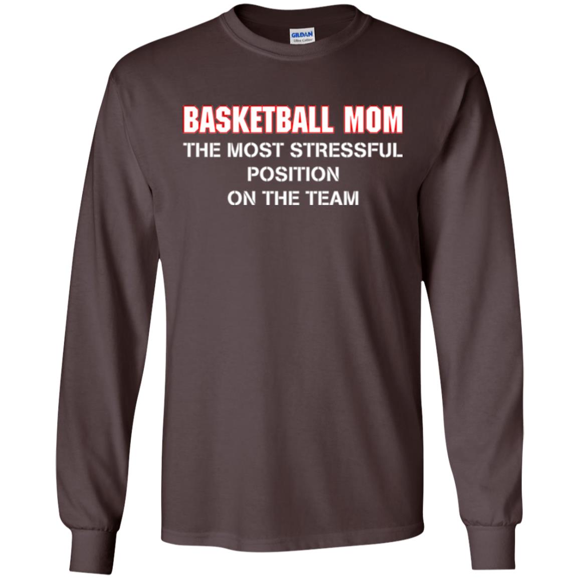 Basketball Lover T-shirt The Most Stressful Position Position On The Team Dark Chocolate
