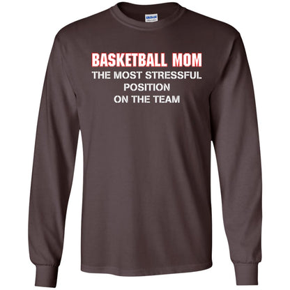 Basketball Lover T-shirt The Most Stressful Position Position On The Team Dark Chocolate