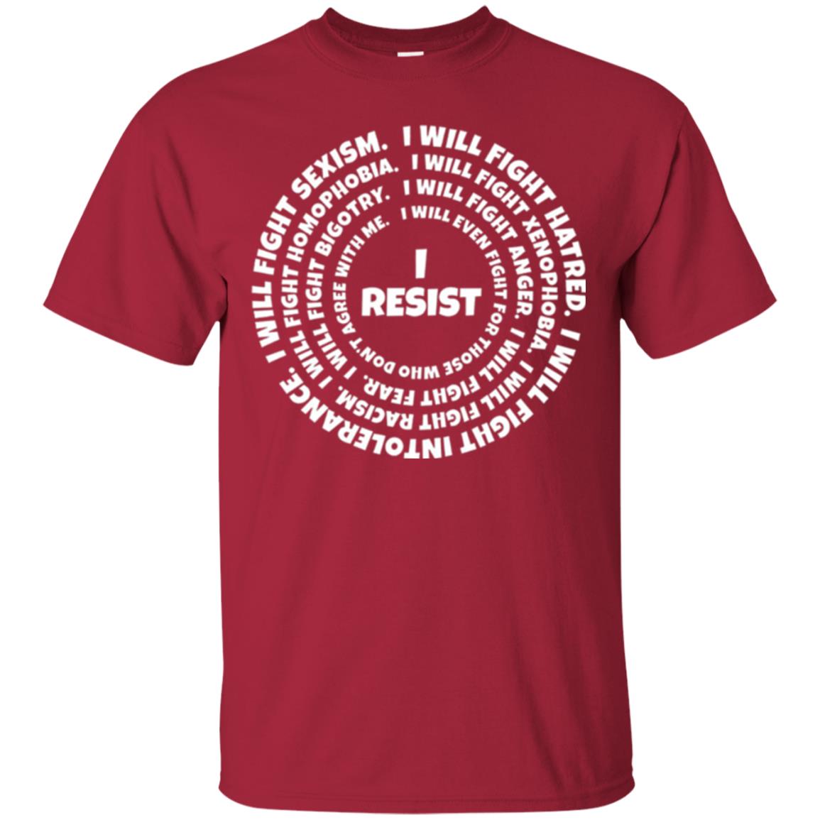 I Resist The Hate T-shirt Cardinal