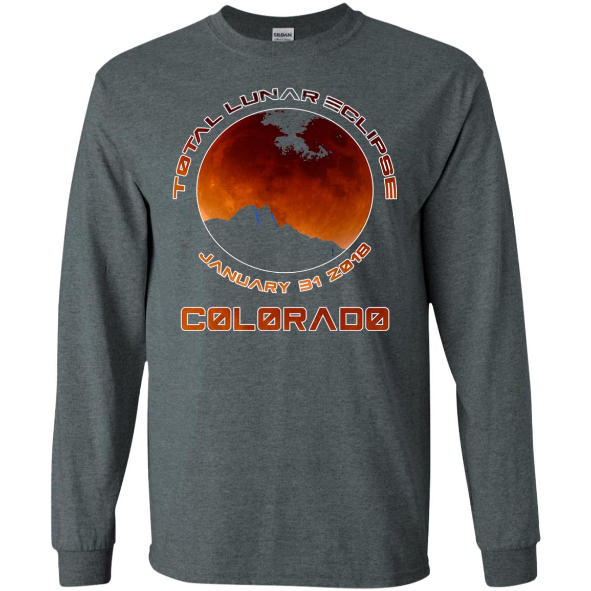 Colorado Lunar Eclipse 2018 T-shirt January 31 Dark Heather