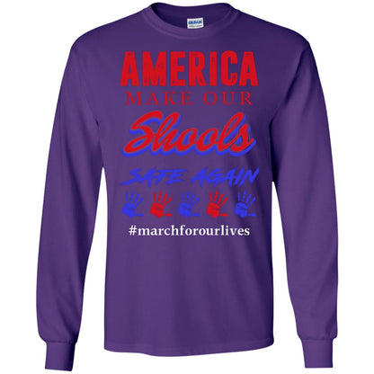 America Make Our Schools Safe Again Purple