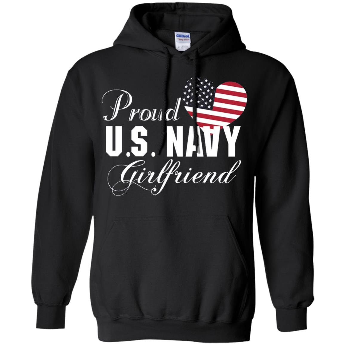 Pride U.s. Army Shirt Proud Navy Girlfriend Heart Black