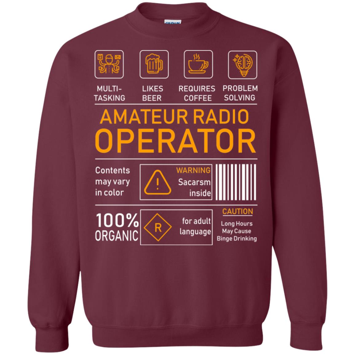 Amateur Radio Operator Gift Shirt Maroon