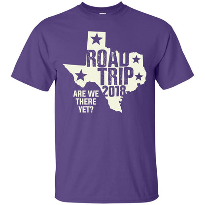 Texas Road Trip 2018 Funny Family Vacation Shirt Purple