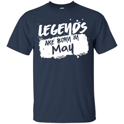 May Birthday Shirt Legends Are Born In May Navy