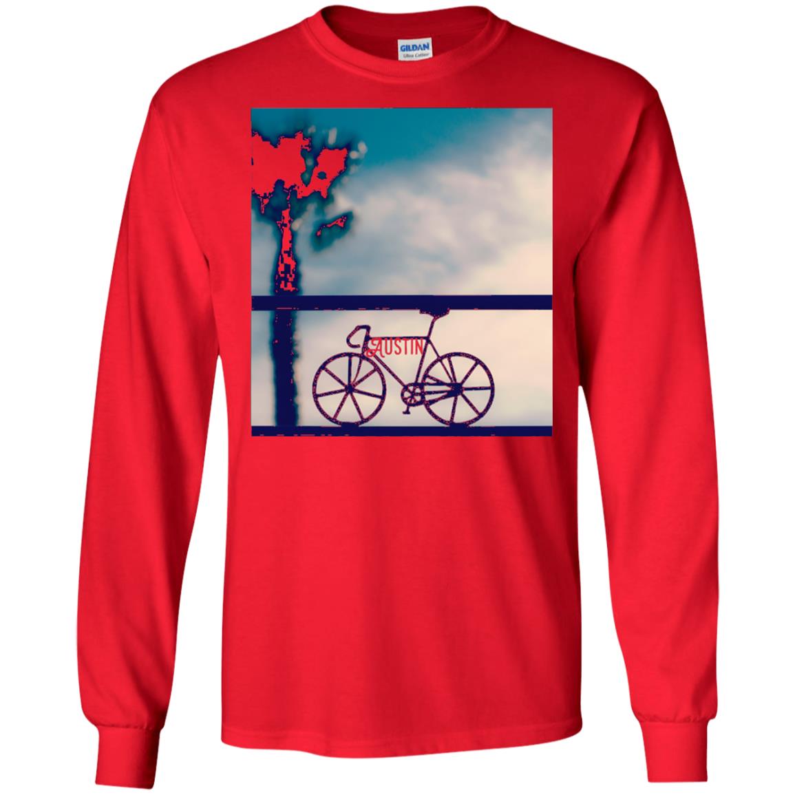 Biking In Austin T-shirt Red