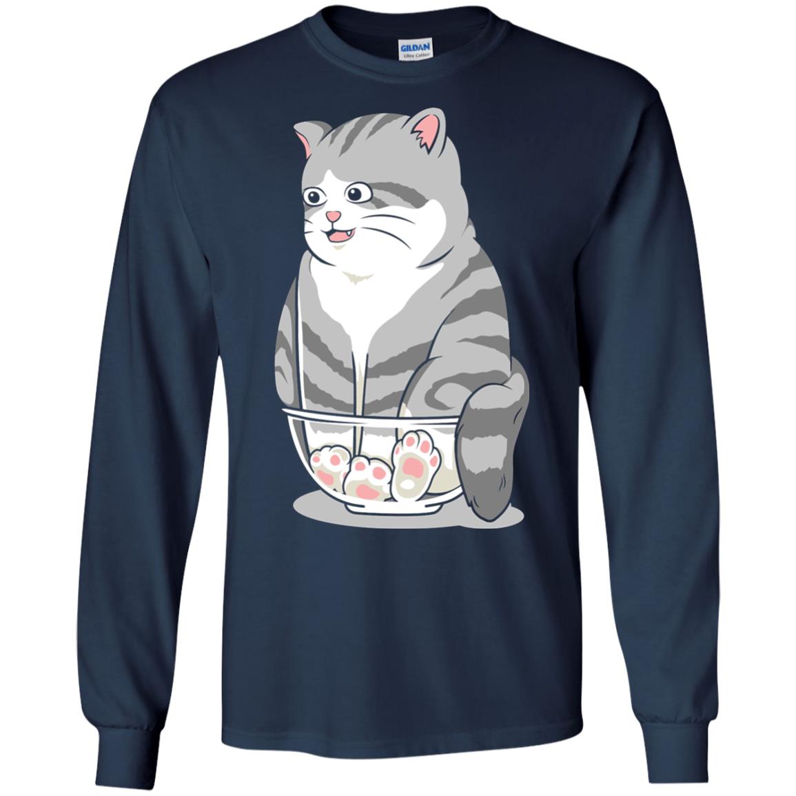 Cat Smile Cat Lover T-shirt Navy