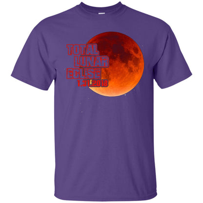 Blood Moon T-shirt Total Lunar Eclipse 1.31.2018 Purple