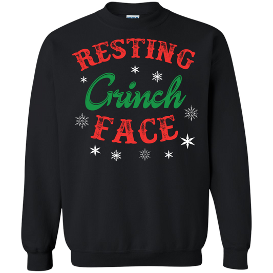Christmas T-Shirt Resting Grinch Face Black