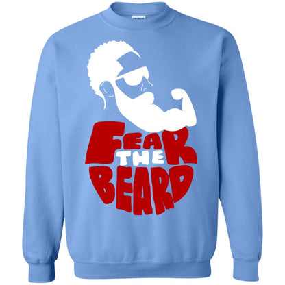 Fear The Beard No Shave November Gift Shirt For Mens Carolina Blue
