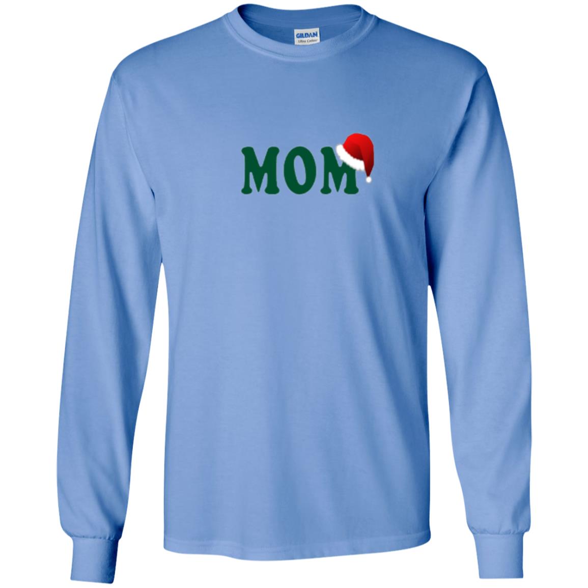 Christmas T-shirt Mom Santa Carolina Blue