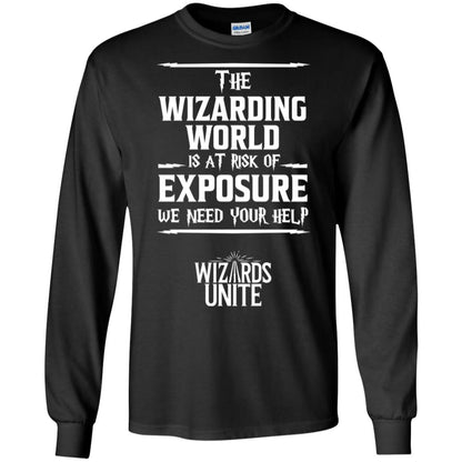 The Wizarding World Is At Risk Of Exposure Harry Potter T-shirt Black