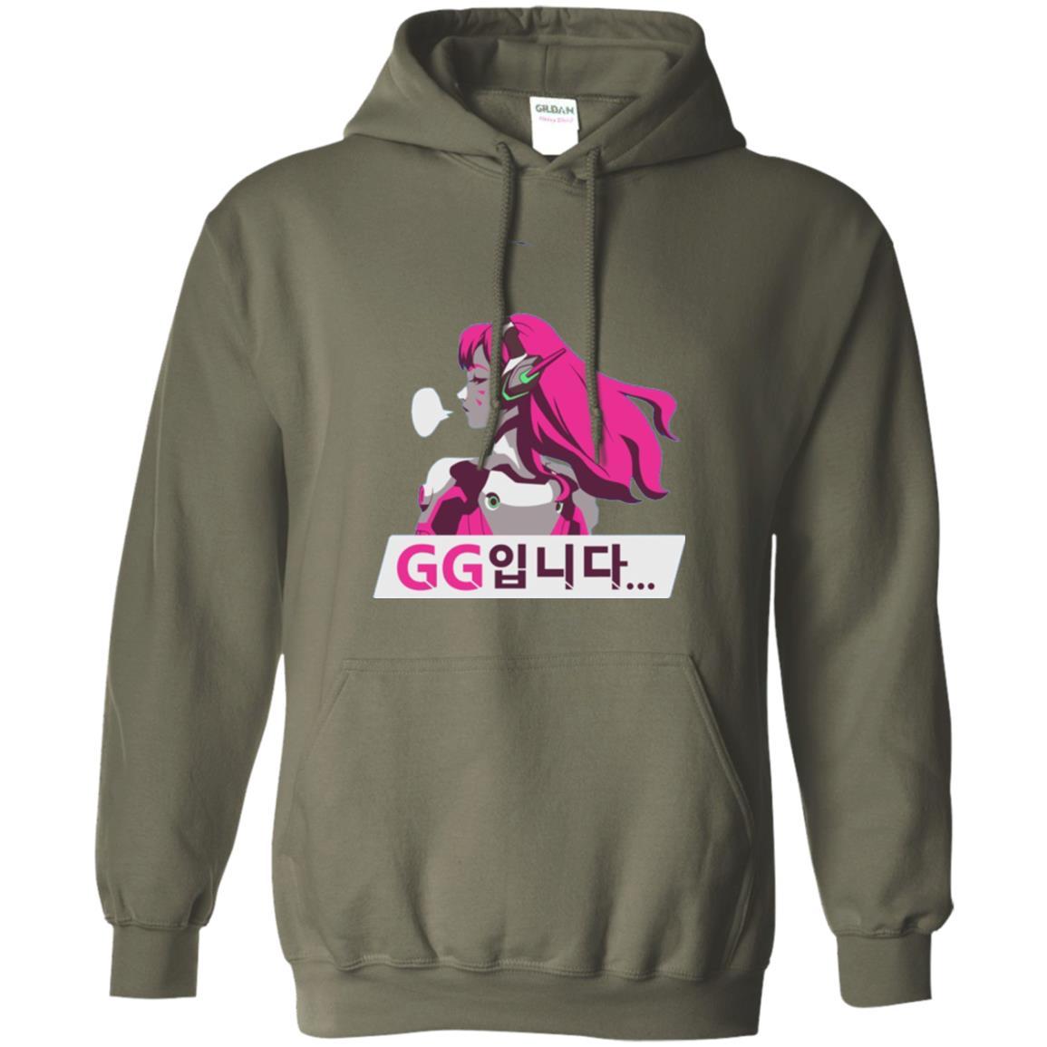 Overwatch D. Va Gg Spray T-shirt Military Green