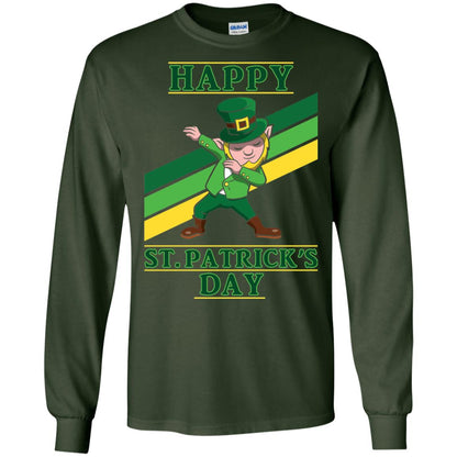 Dabbing Leprechaun Saint Patrick_s Day T-shirt Forest Green