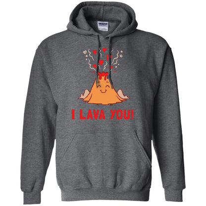 Funny Volcano Valentines Love T-shirt I Lava You T-shirt Dark Heather
