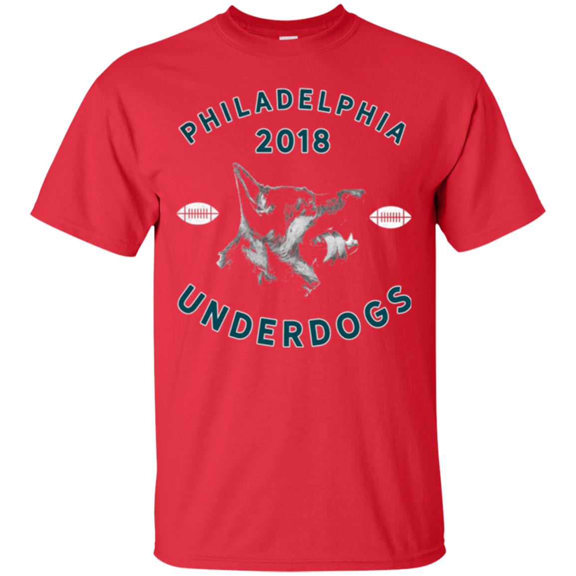 Dog Lover T-shirt Philly Philadelphia Underdogs Lii Game Day Red