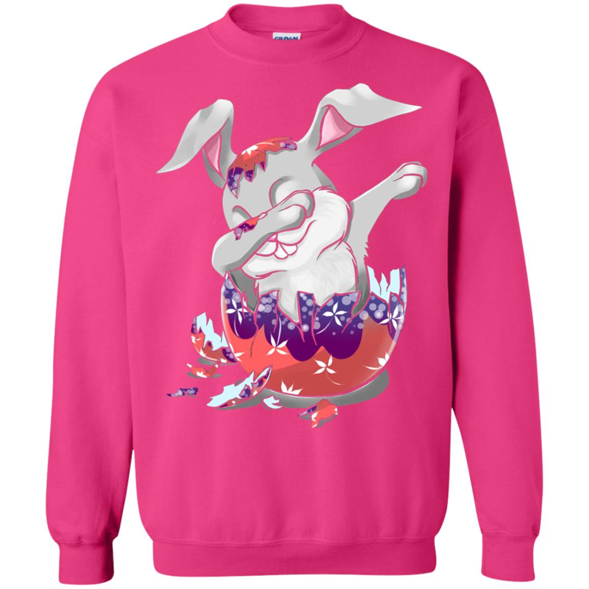 Funny Dabbing Bunny T-shirt For Kids Easter Gift Heliconia