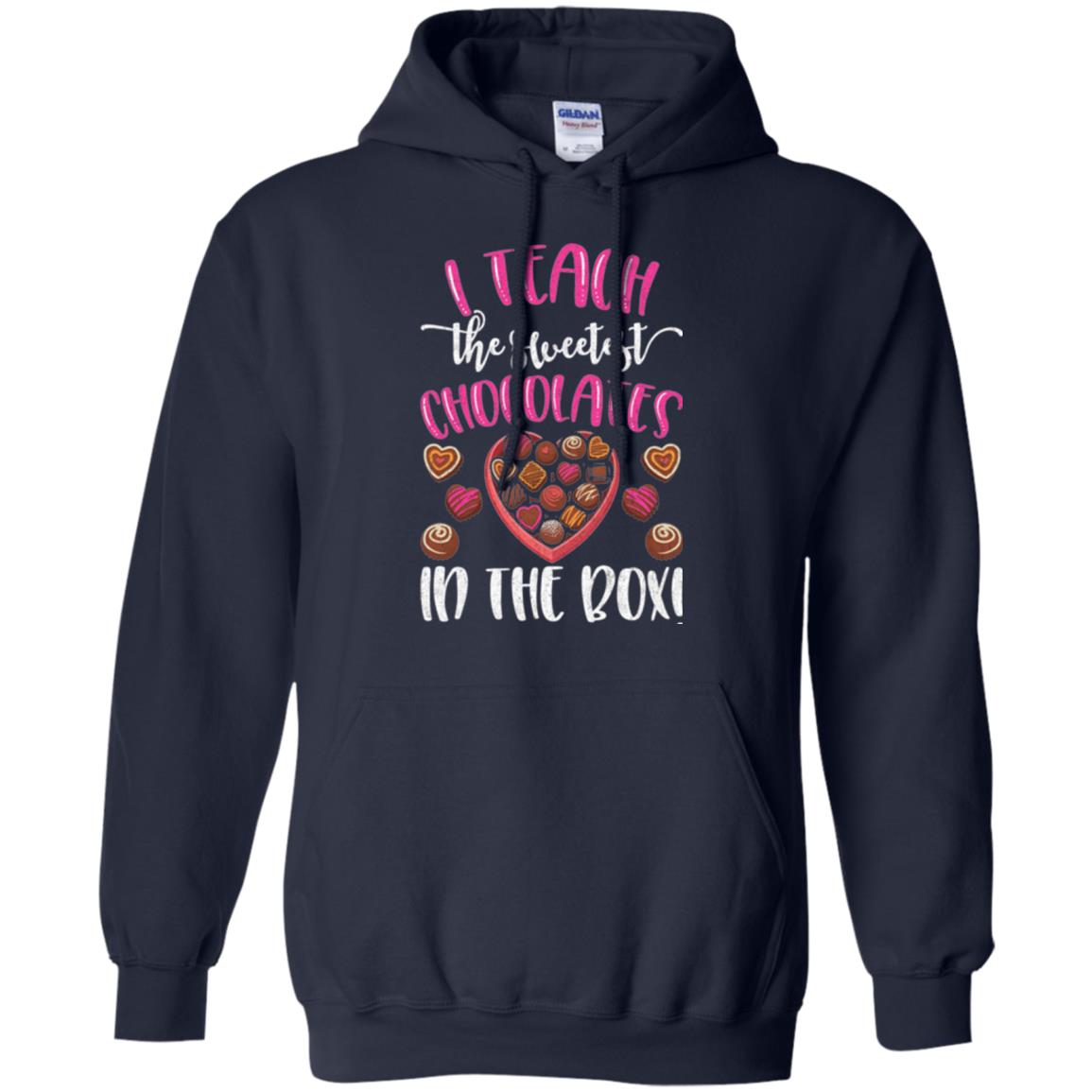 Valentines Day T-shirt I Teach The Sweetest Chocolates In The Box Navy