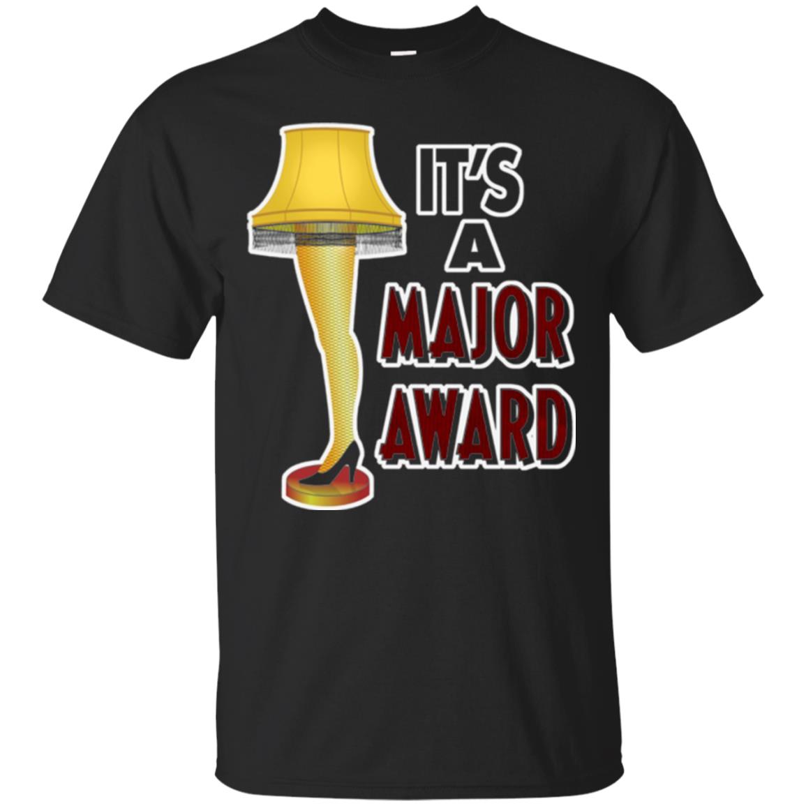 Christmas T-shirt It_s A Major Award Leg Lamp Black