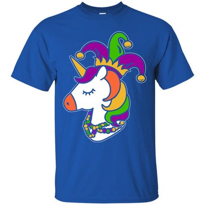 Unicorn Funny Mardi Gras T-shirt Royal