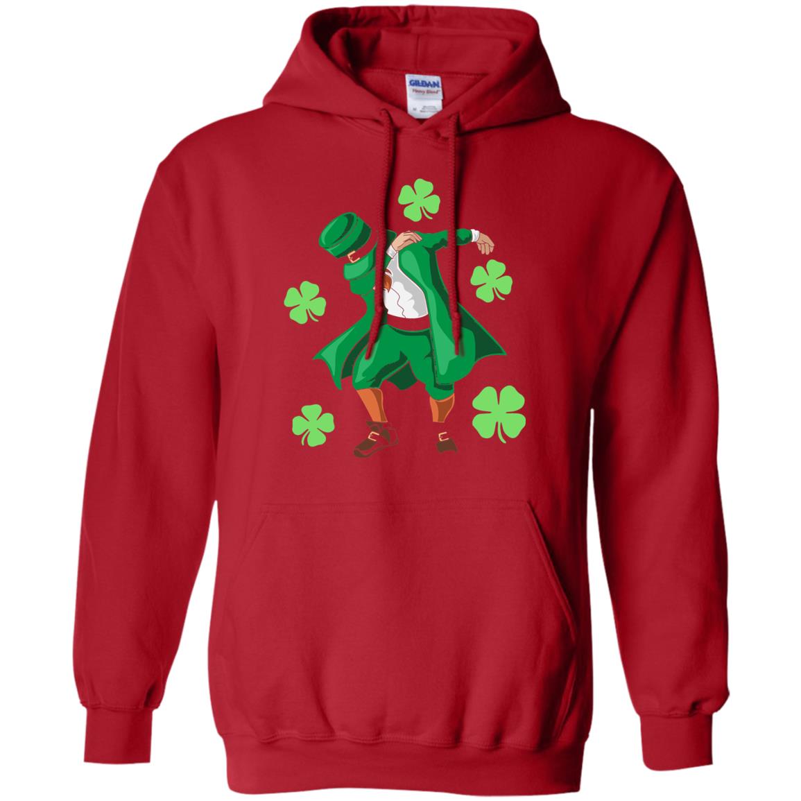 Funny Dabbing Leprechaun St. Patricks Day T-shirt Red