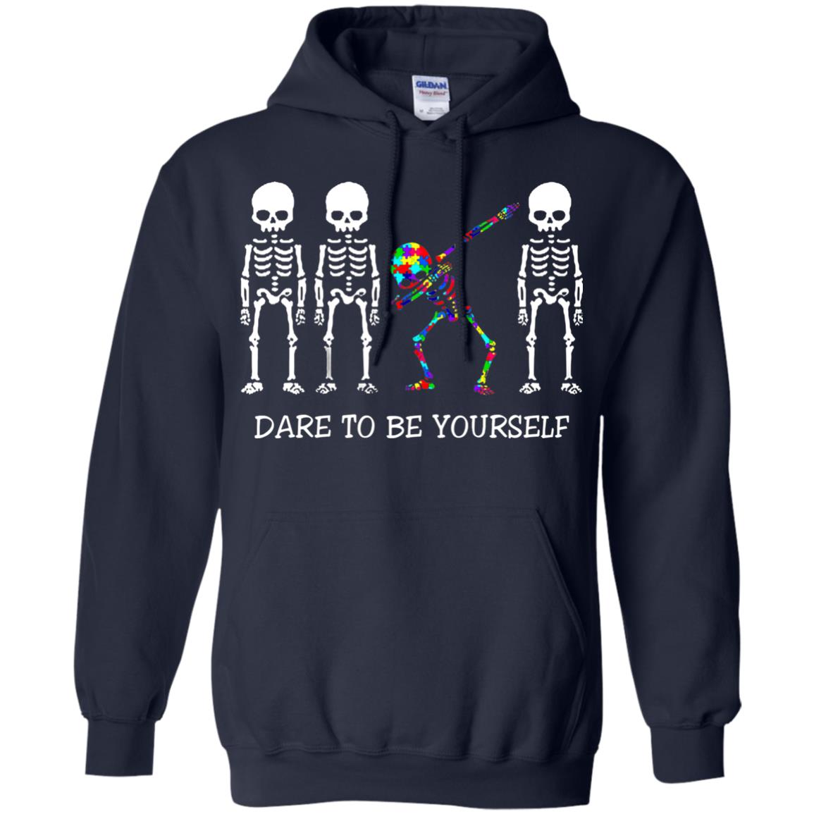 Dare To Be Yourself Autism Awareness T-shirt Navy
