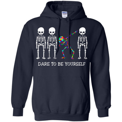 Dare To Be Yourself Autism Awareness T-shirt Navy