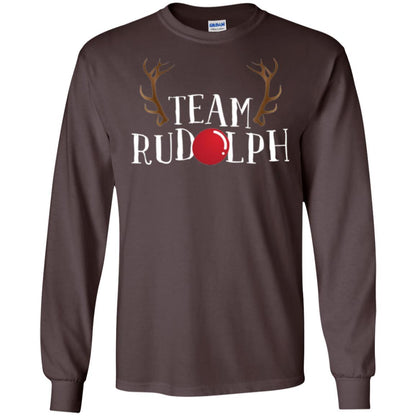 Christmas T-shirt Reindeer Team Rudolph Dark Chocolate