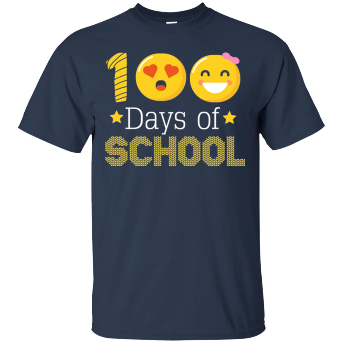 Teacher T-shirt 100 Days Of School T-shirt Navy
