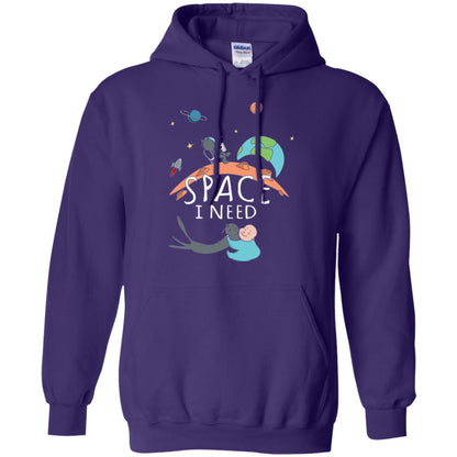 Funny Astronaut Universe Pun T-shirt I Need Space Purple