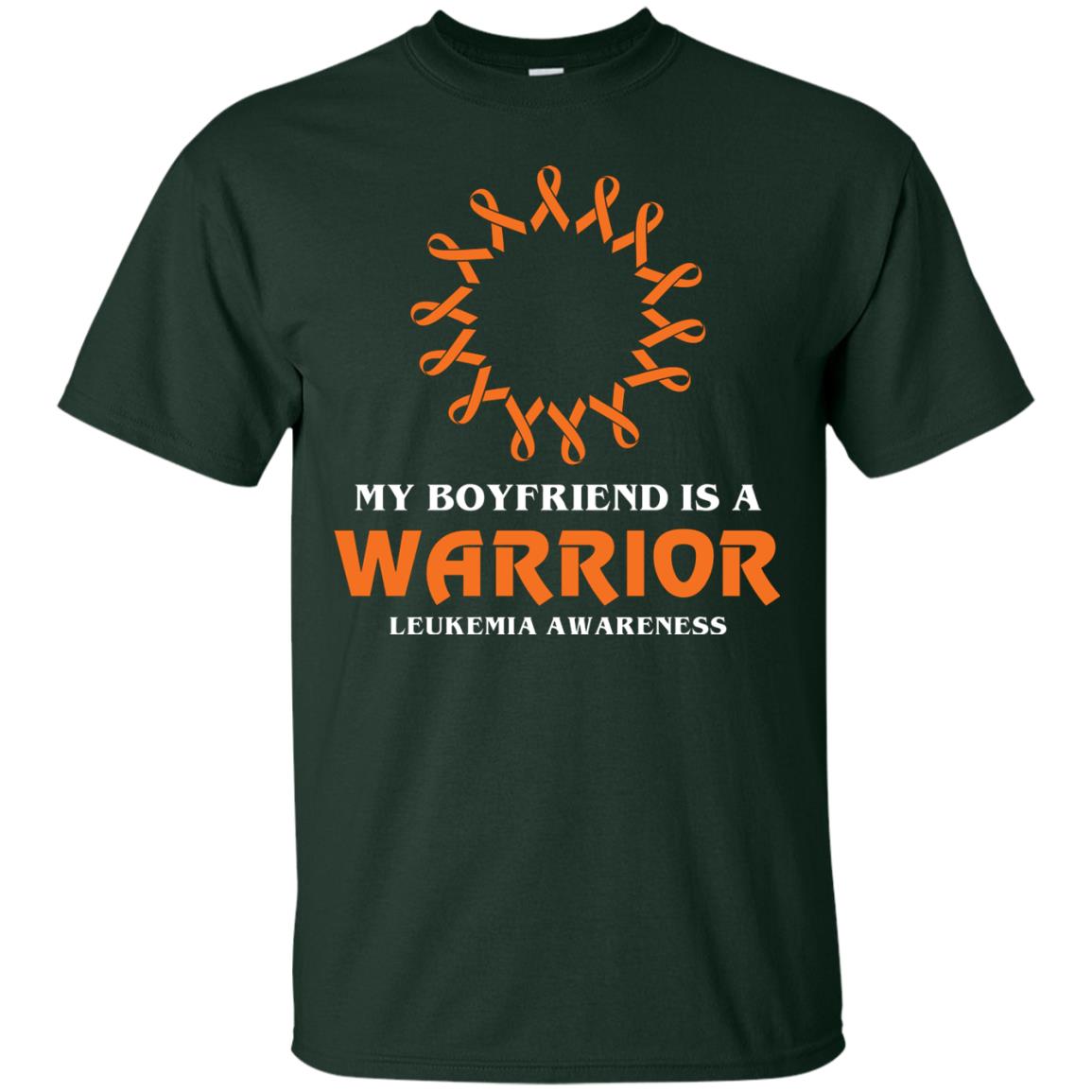 My Boyfriend Is A Warrior Leukemia Awareness T-shirt Forest