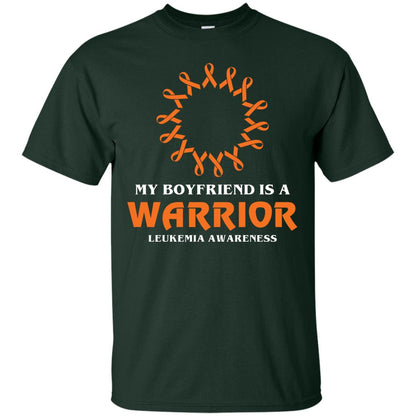 My Boyfriend Is A Warrior Leukemia Awareness T-shirt Forest
