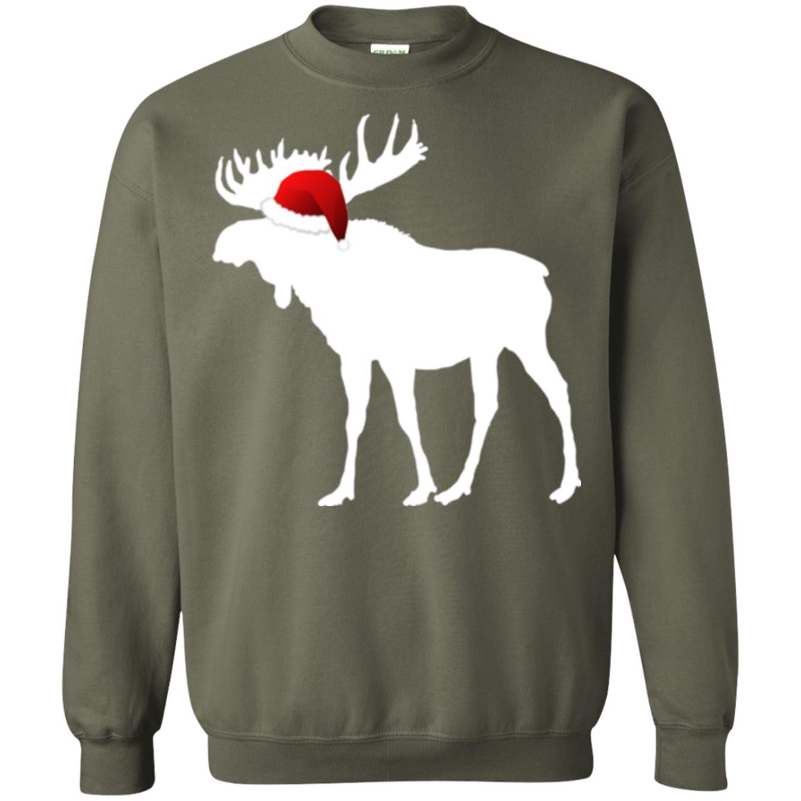 Christmas T-shirt Reindeer Military Green