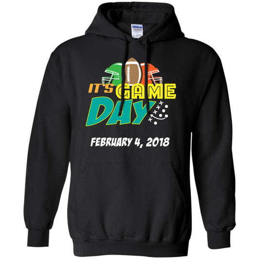 Football Lover T-shirt It_s Game Day February 4 2018 Black