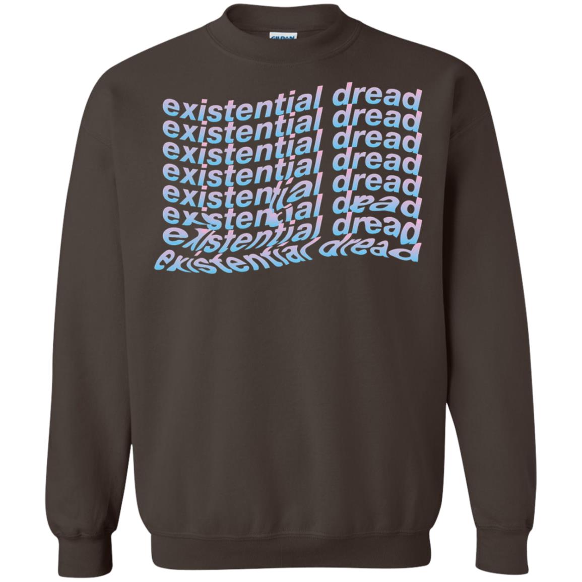 Existential Dread Waves Melting Distortion Aesthetic T-shirt Dark Chocolate
