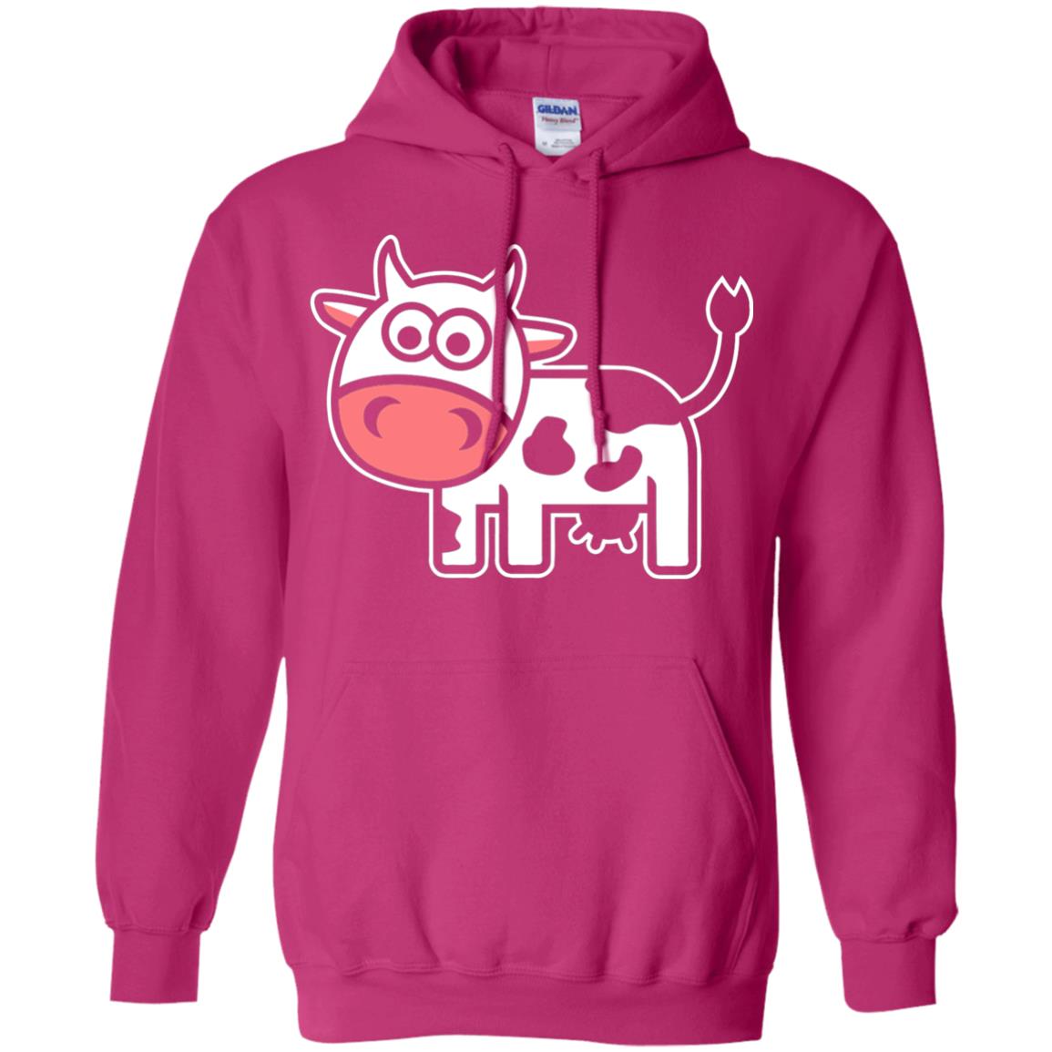 Cute Comic Cow Lover T-shirt Heliconia