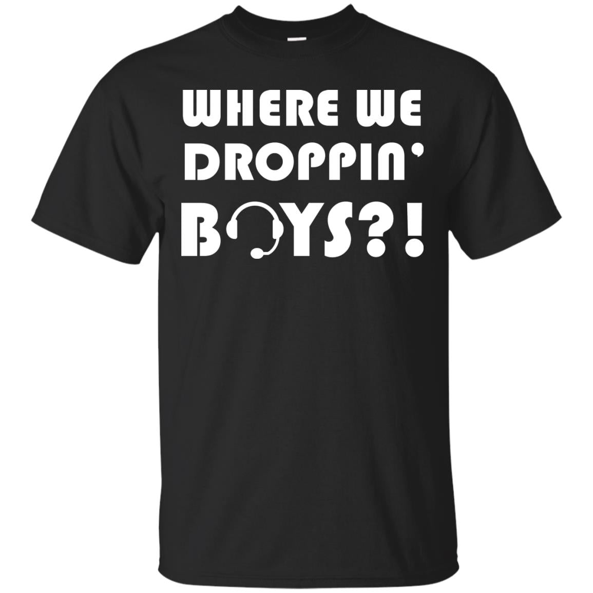 Where We Dropping Boys Gamer Shirt Black